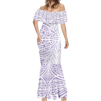 Purple New Zealand Puhoro Maori Tattoo Mermaid Dress