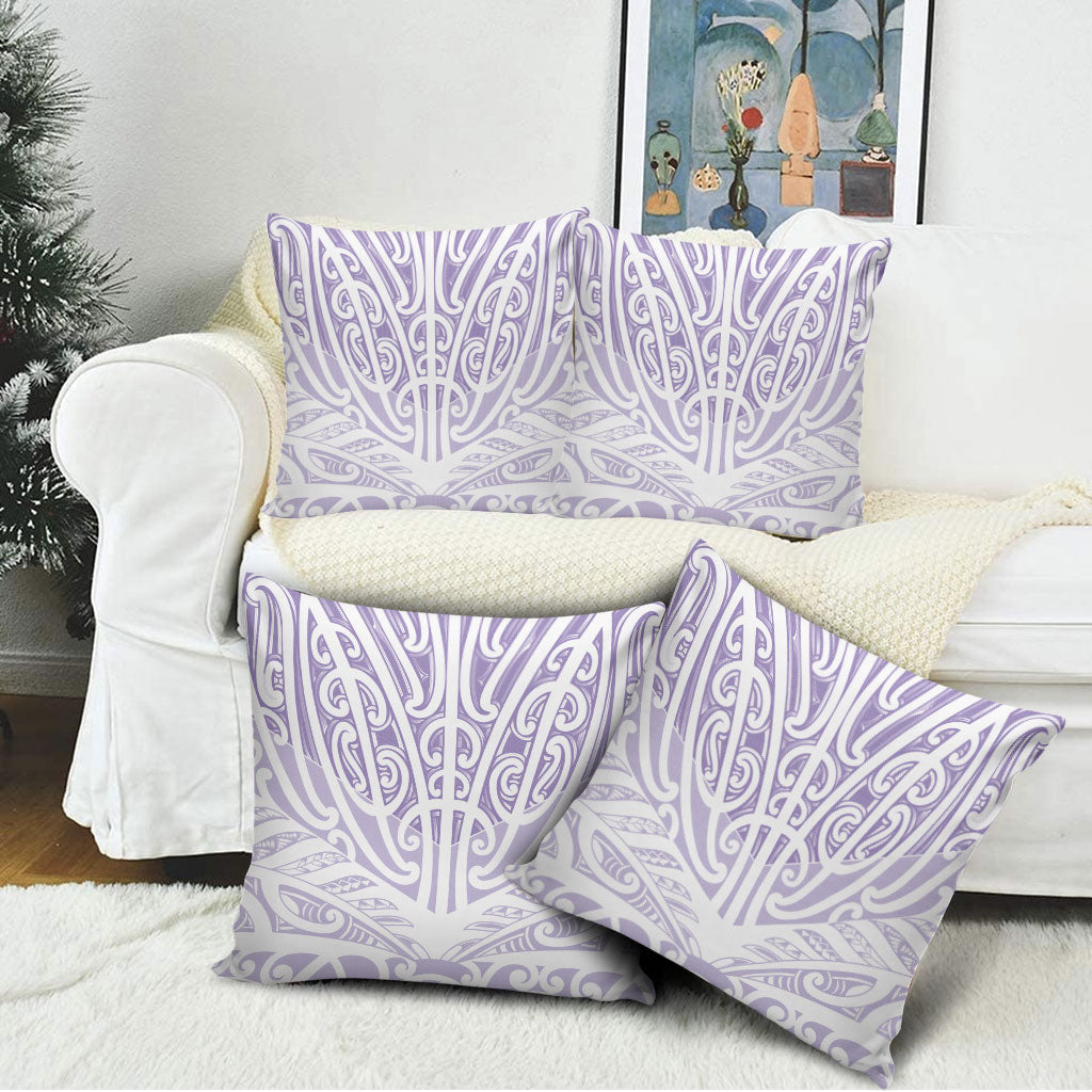 Purple New Zealand Puhoro Maori Tattoo Pillow Cover