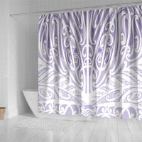 Purple New Zealand Puhoro Maori Tattoo Shower Curtain