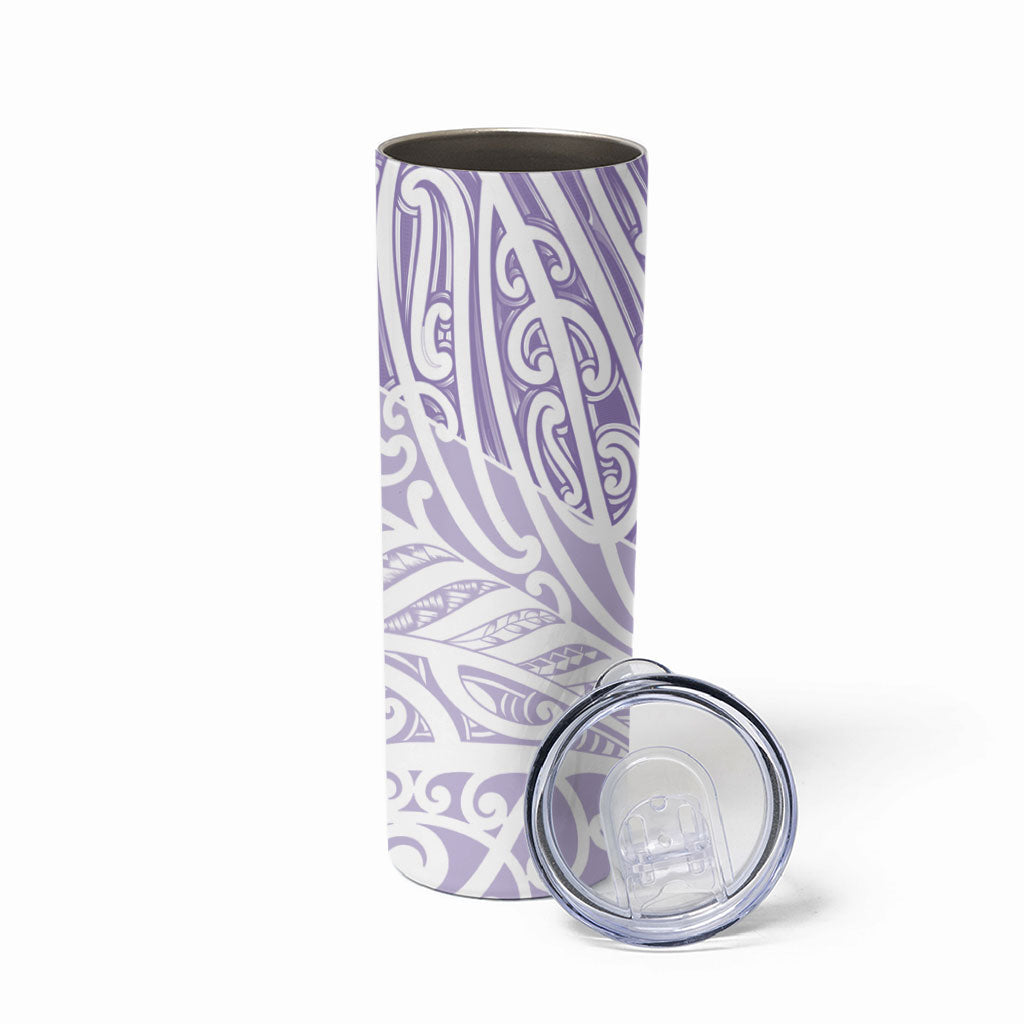 Purple New Zealand Puhoro Maori Tattoo Skinny Tumbler