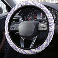 Purple New Zealand Puhoro Maori Tattoo Steering Wheel Cover