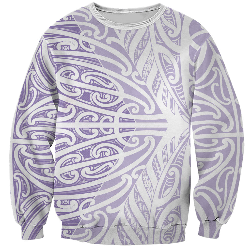 Purple New Zealand Puhoro Maori Tattoo Sweatshirt LT14 Unisex Purple - Polynesian Pride