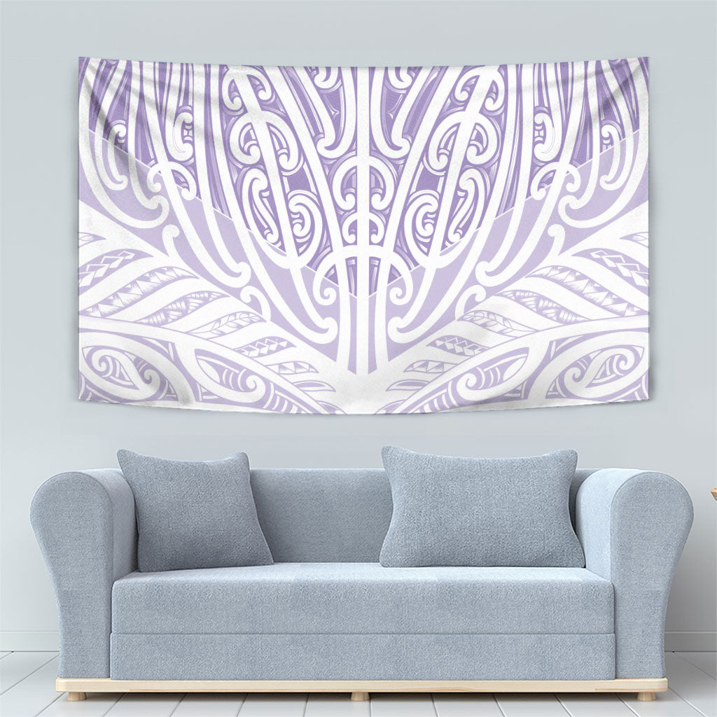 Purple New Zealand Puhoro Maori Tattoo Tapestry