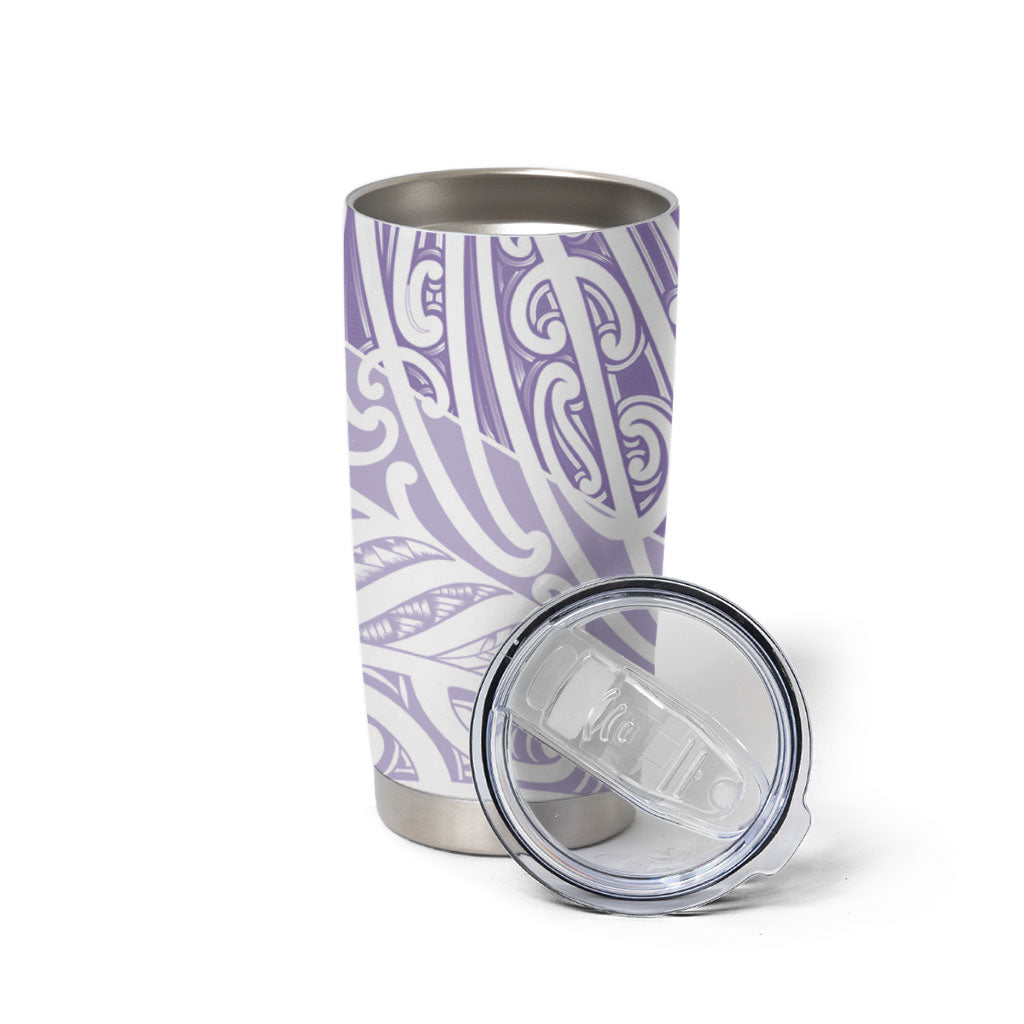 Purple New Zealand Puhoro Maori Tattoo Tumbler Cup