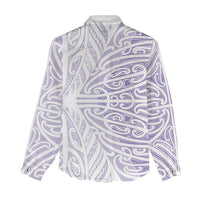 Purple New Zealand Puhoro Maori Tattoo Women Casual Shirt