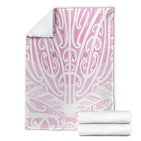 Pink New Zealand Puhoro Maori Tattoo Blanket