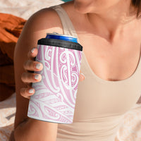 Pink New Zealand Puhoro Maori Tattoo 4 in 1 Can Cooler Tumbler