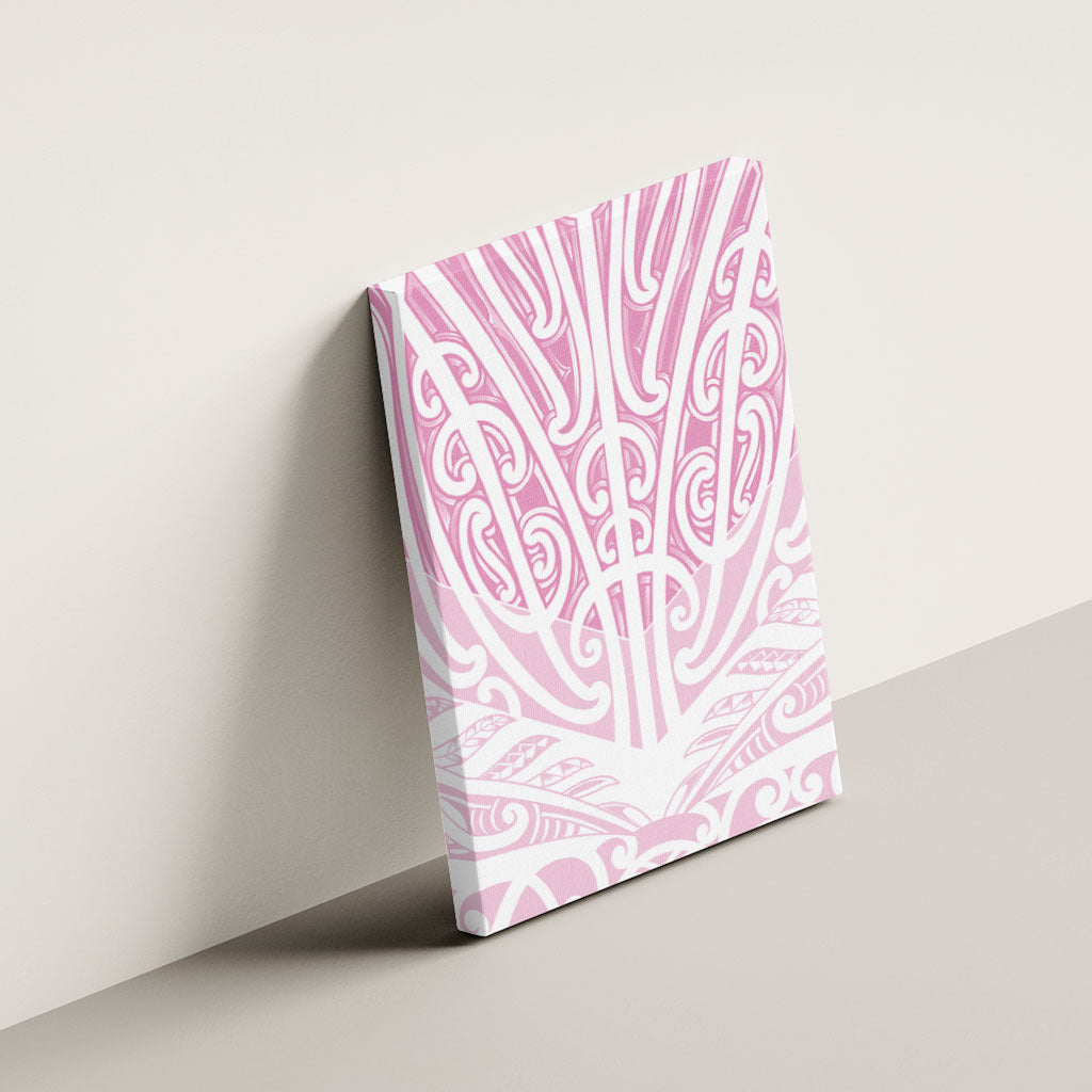 Pink New Zealand Puhoro Maori Tattoo Canvas Wall Art
