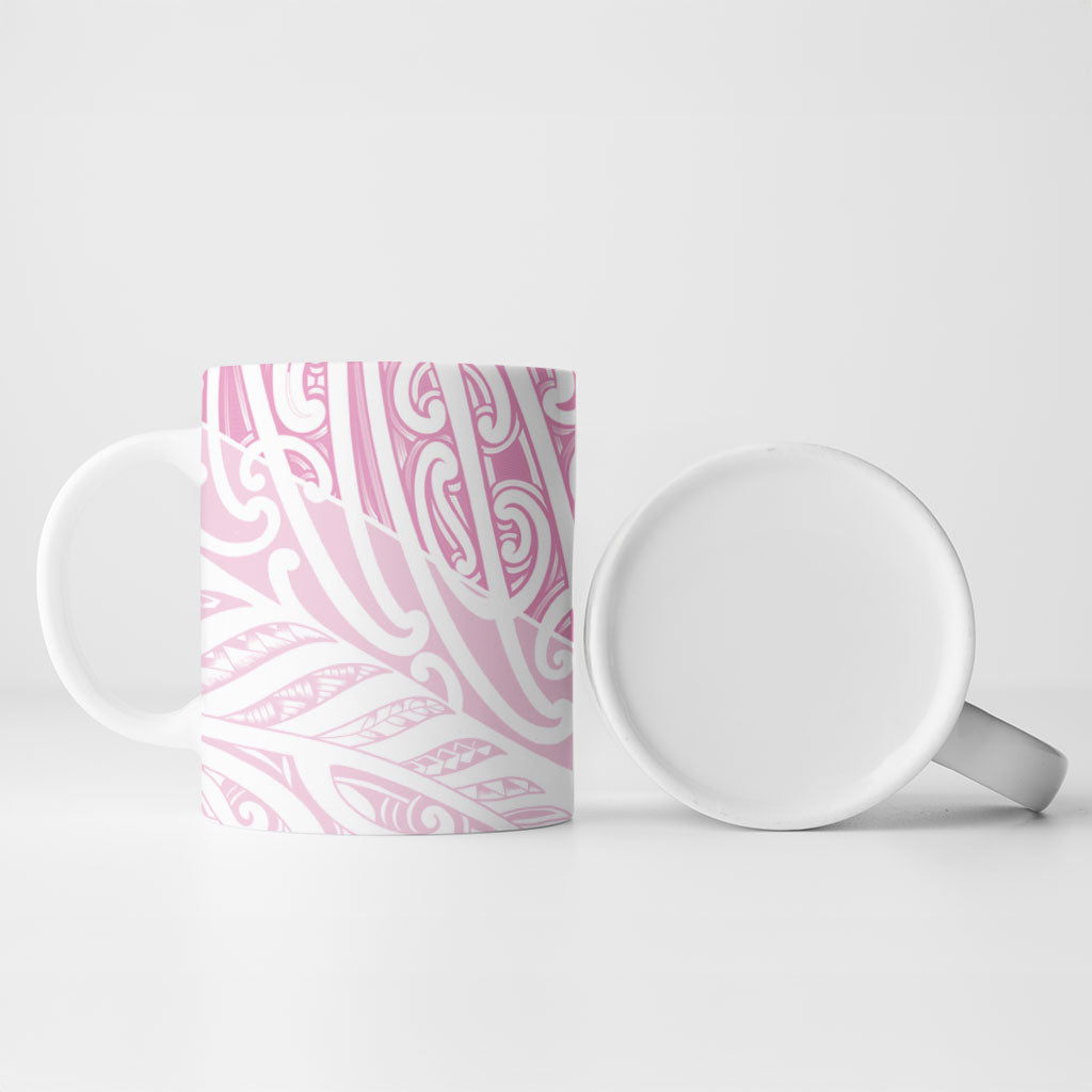Pink New Zealand Puhoro Maori Tattoo Ceramic Mug