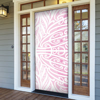 Pink New Zealand Puhoro Maori Tattoo Door Cover
