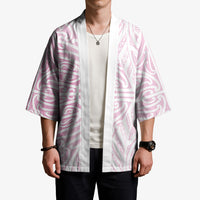 Pink New Zealand Puhoro Maori Tattoo Kimono