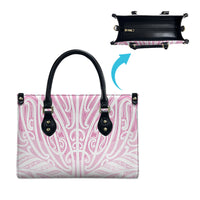 Pink New Zealand Puhoro Maori Tattoo Leather Bag
