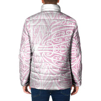 Pink New Zealand Puhoro Maori Tattoo Padded Jacket