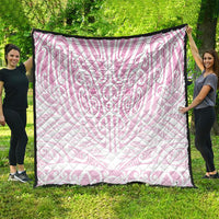 Pink New Zealand Puhoro Maori Tattoo Quilt