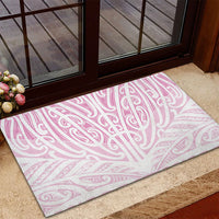 Pink New Zealand Puhoro Maori Tattoo Rubber Doormat
