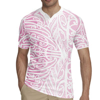 Pink New Zealand Puhoro Maori Tattoo Rugby Jersey