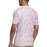 Pink New Zealand Puhoro Maori Tattoo Rugby Jersey