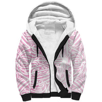 Pink New Zealand Puhoro Maori Tattoo Sherpa Hoodie
