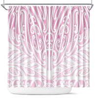Pink New Zealand Puhoro Maori Tattoo Shower Curtain