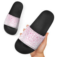 Pink New Zealand Puhoro Maori Tattoo Slide Sandals