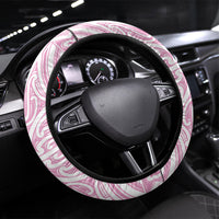 Pink New Zealand Puhoro Maori Tattoo Steering Wheel Cover