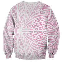 Pink New Zealand Puhoro Maori Tattoo Sweatshirt