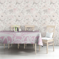 Pink New Zealand Puhoro Maori Tattoo Tablecloth