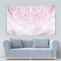 Pink New Zealand Puhoro Maori Tattoo Tapestry