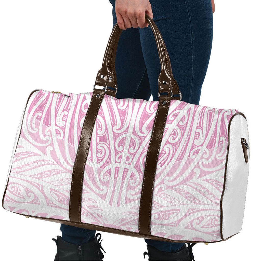 Pink New Zealand Puhoro Maori Tattoo Travel Bag