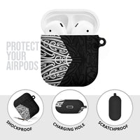 Black New Zealand Puhoro Maori Tattoo AirPods Case