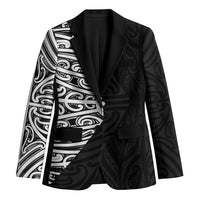 Black New Zealand Puhoro Maori Tattoo Blazer
