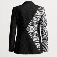 Black New Zealand Puhoro Maori Tattoo Blazer
