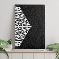 Black New Zealand Puhoro Maori Tattoo Canvas Wall Art