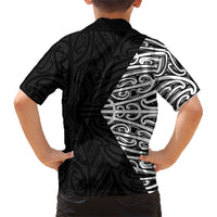 Black New Zealand Puhoro Maori Tattoo Hawaiian Shirt