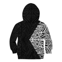 Black New Zealand Puhoro Maori Tattoo Kid Hoodie