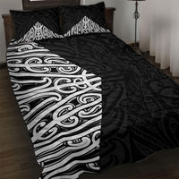 Black New Zealand Puhoro Maori Tattoo Quilt Bed Set