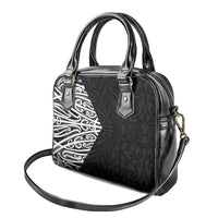 Black New Zealand Puhoro Maori Tattoo Shoulder Handbag