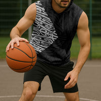 Black New Zealand Puhoro Maori Tattoo Sleeveless Hoodie