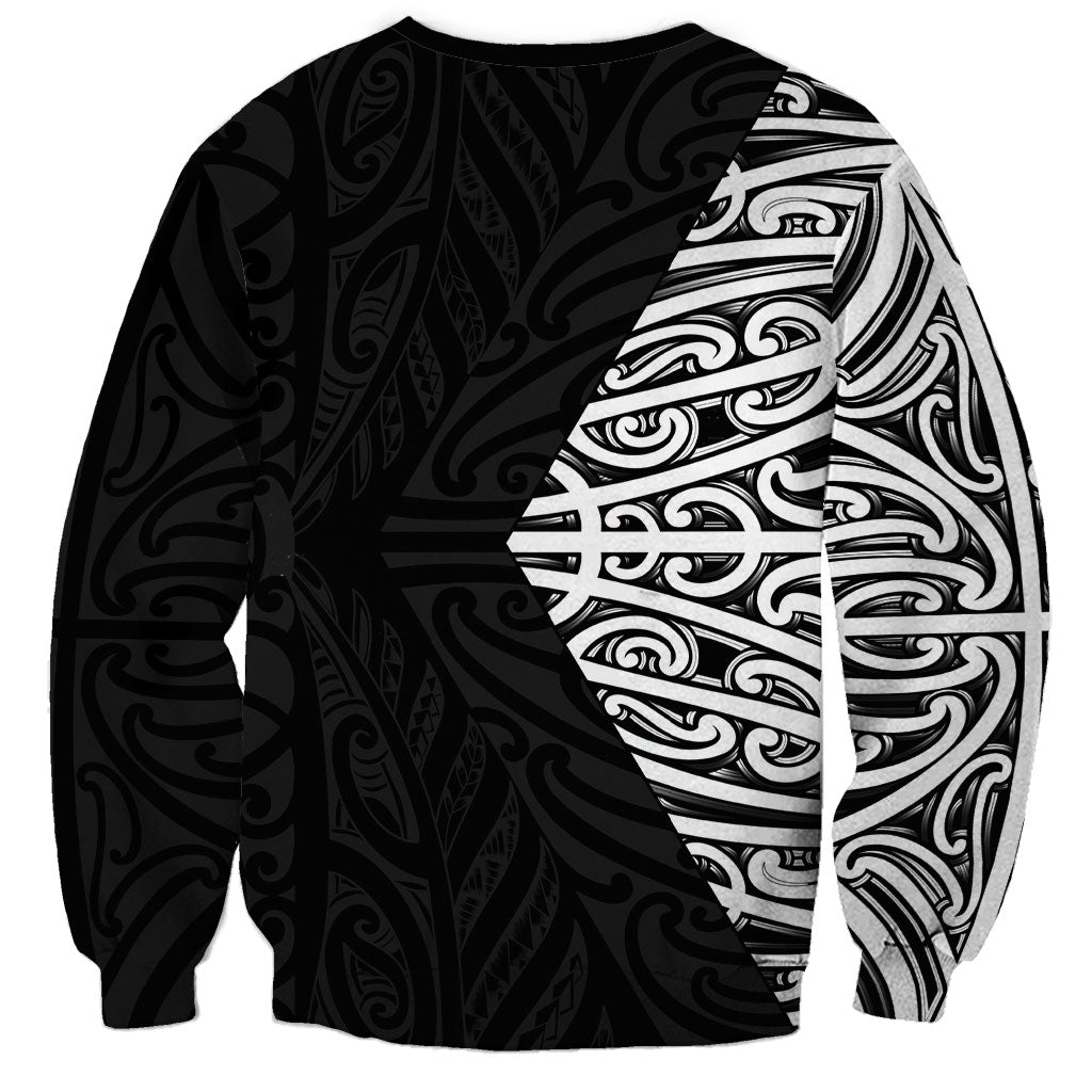Black New Zealand Puhoro Maori Tattoo Sweatshirt