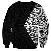 Black New Zealand Puhoro Maori Tattoo Sweatshirt