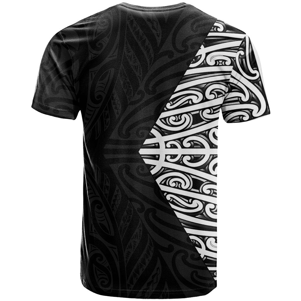 Black New Zealand Puhoro Maori Tattoo T Shirt