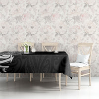 Black New Zealand Puhoro Maori Tattoo Tablecloth