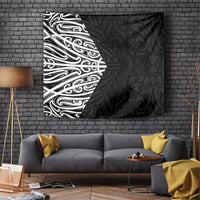 Black New Zealand Puhoro Maori Tattoo Tapestry
