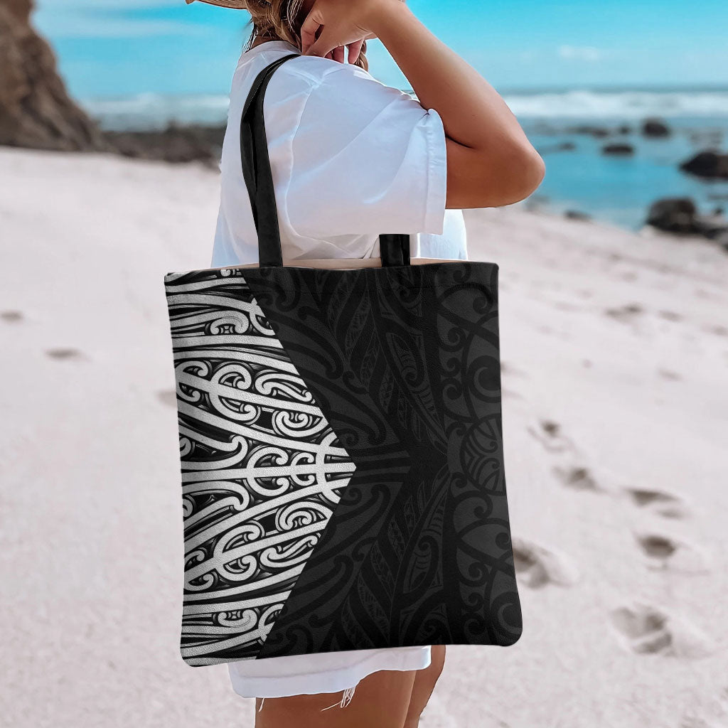 Black New Zealand Puhoro Maori Tattoo Tote Bag
