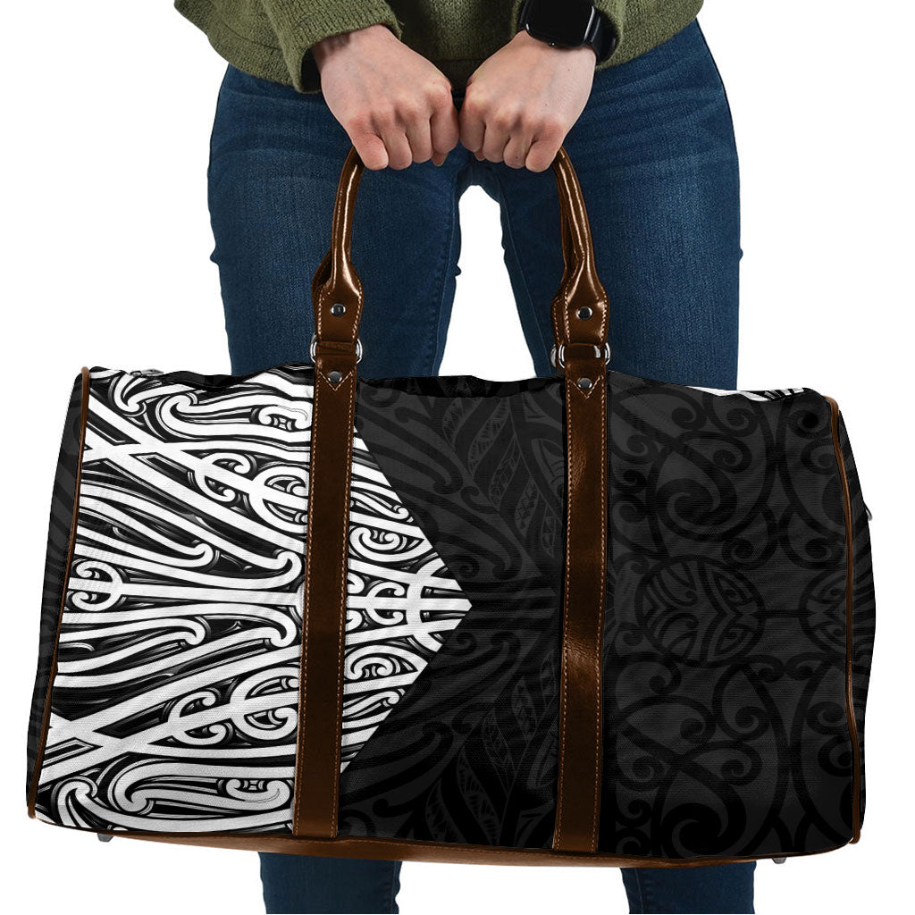 Black New Zealand Puhoro Maori Tattoo Travel Bag LT14 Black - Polynesian Pride