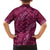 Pink Aloha Hawaii Family Matching Summer Maxi Dress and Hawaiian Shirt Hawaiian Kakau Ohia Lehua Lei - Polynesian Pride
