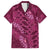 Pink Aloha Hawaii Family Matching Summer Maxi Dress and Hawaiian Shirt Hawaiian Kakau Ohia Lehua Lei - Polynesian Pride
