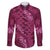 Pink Aloha Hawaii Family Matching Summer Maxi Dress and Hawaiian Shirt Hawaiian Kakau Ohia Lehua Lei - Polynesian Pride