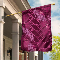 Pink Aloha Hawaii Garden Flag Hawaiian Kakau Ohia Lehua Lei - Polynesian Pride