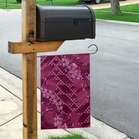 Pink Aloha Hawaii Garden Flag Hawaiian Kakau Ohia Lehua Lei - Polynesian Pride